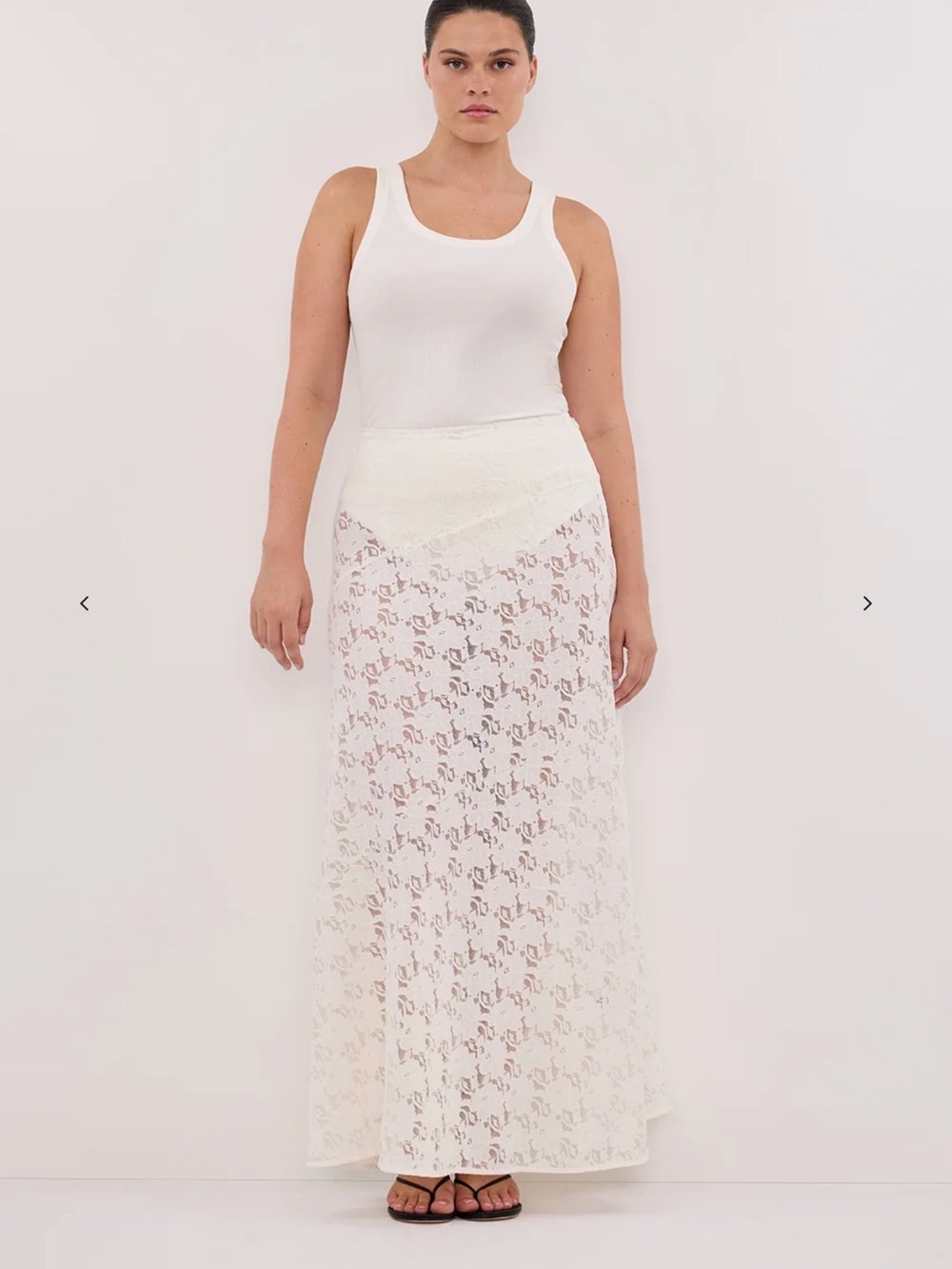 DISSH Loula White Lace Skirt, Size 8